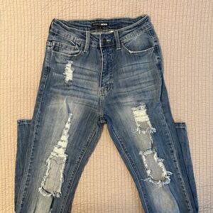 Fashion Nova Jeans Women's Size 7 (24x29) Distressed Blue Style R160807